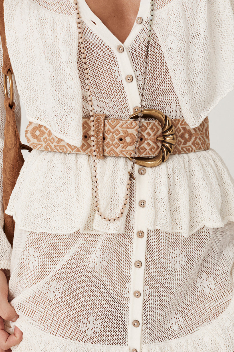 Rue Embroidered Belt